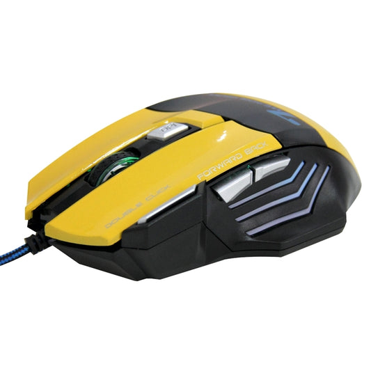 7 Buttons with Scroll Wheel 5000 DPI LED Wired Optical Gaming Mouse for Computer PC Laptop(Yellow) - Wired Mice by PMC Jewellery | Online Shopping South Africa | PMC Jewellery