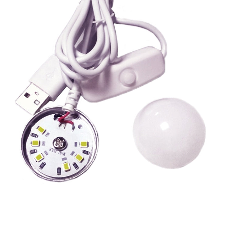 2W Dimmable USB LED Light Bulb with Magnetic, USB-2W-W 5V 140-150Lumens 6 LED - USB Light by PMC Jewellery | Online Shopping South Africa | PMC Jewellery | Buy Now Pay Later Mobicred