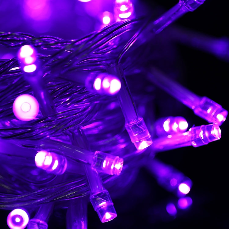 Waterproof  String Light, Length: 10m, 100 LED, Flashing / Fading / Chasing Effect, with Controller, AC 220V, EU Plug(Purple Light) - Holiday Lights by PMC Jewellery | Online Shopping South Africa | PMC Jewellery | Buy Now Pay Later Mobicred