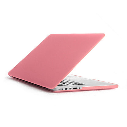 ENKAY for MacBook Pro Retina 13.3 inch (US Version) / A1425 / A1502 4 in 1 Frosted Hard Shell Plastic Protective Case with Screen Protector & Keyboard Guard & Anti-dust Plugs(Pink) - MacBook Pro Cases by ENKAY | Online Shopping South Africa | PMC Jewellery | Buy Now Pay Later Mobicred