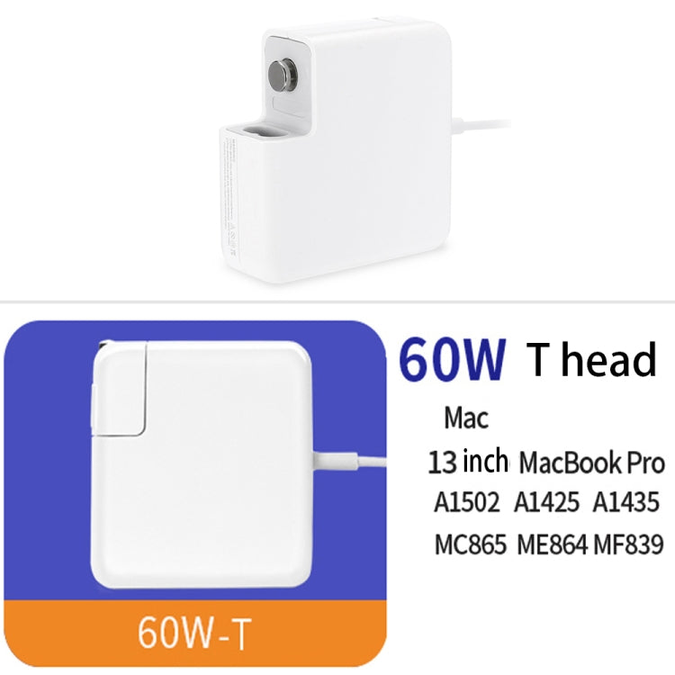 A1435 60W 16.5V 3.65A 5 Pin MagSafe 2 Power Adapter for MacBook, Cable Length: 1.6m, US Plug(White) - Cable & Adapter by PMC Jewellery | Online Shopping South Africa | PMC Jewellery | Buy Now Pay Later Mobicred