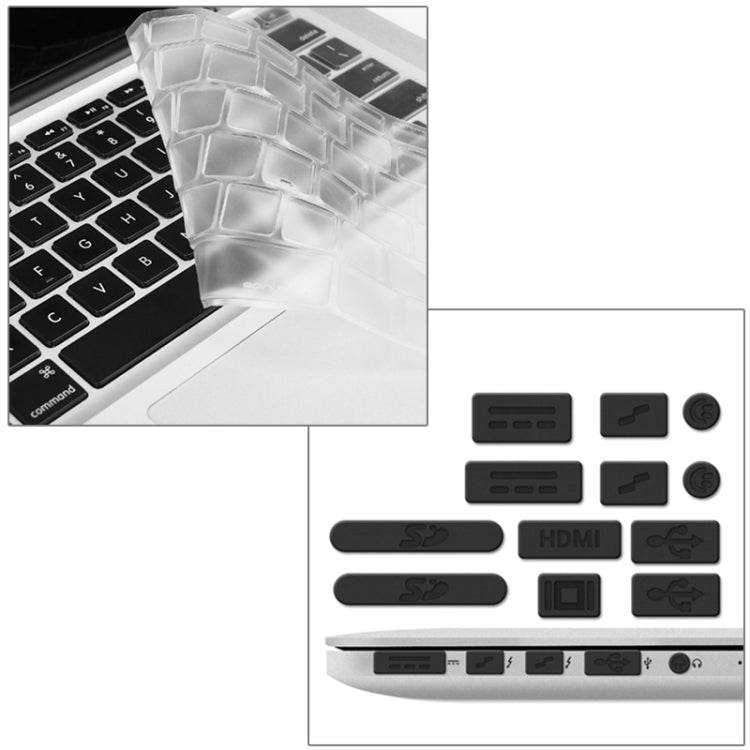 ENKAY for Macbook Pro Retina 13.3 inch (US Version) / A1425 / A1502 Hat-Prince 3 in 1 Crystal Hard Shell Plastic Protective Case with Keyboard Guard & Port Dust Plug(Pink) - free shipping - PMC Jewellery - Order now!