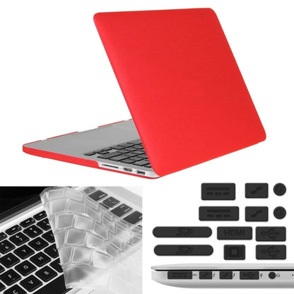 ENKAY for Macbook Pro Retina 15.4 inch (US Version) / A1398 Hat-Prince 3 in 1 Frosted Hard Shell Plastic Protective Case with Keyboard Guard & Port Dust Plug(Red) - MacBook Pro Cases by ENKAY | Online Shopping South Africa | PMC Jewellery | Buy Now Pay Later Mobicred