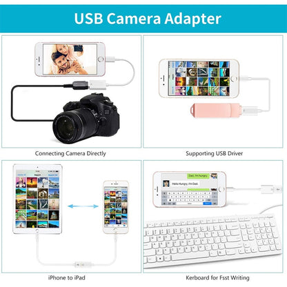 Original Version USB Camera Adapter for iPad / iPhone(White) - Converter & Adapter by PMC Jewellery | Online Shopping South Africa | PMC Jewellery | Buy Now Pay Later Mobicred