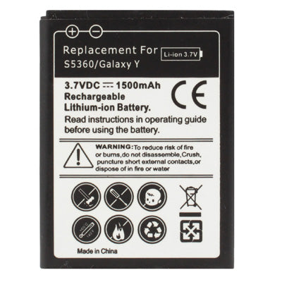 1500mAh Replacement Battery for Galaxy Y / S5360 - For Samsung by PMC Jewellery | Online Shopping South Africa | PMC Jewellery | Buy Now Pay Later Mobicred