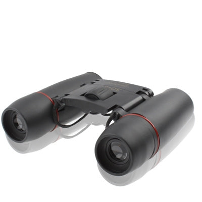 Mini Folded Field 7.2 Degree 126m / 1000m 30 x 60mm Red Multi-Coated Day Vision Outdoor Telescope Binoculars(Black) - Binoculars by PMC Jewellery | Online Shopping South Africa | PMC Jewellery | Buy Now Pay Later Mobicred