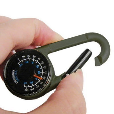 Carabiner Key Compass & Thermometer Hiking Outdoor Travel - Hiking Meter by PMC Jewellery | Online Shopping South Africa | PMC Jewellery