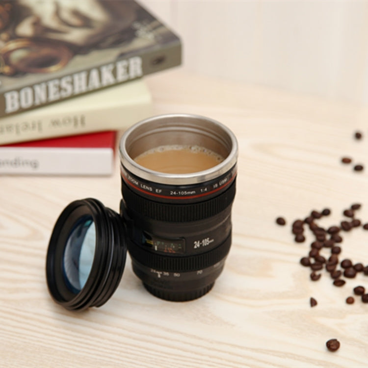 400ML Camera Lens Cup Mug Caniam EF 24-105mm F4 Filter Cup for Coffee Milk Water as Gift(Black) - Vacuum Thermoses & Cups by PMC Jewellery | Online Shopping South Africa | PMC Jewellery | Buy Now Pay Later Mobicred