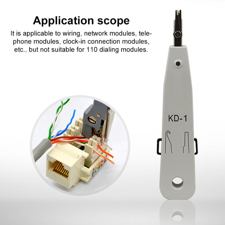 RJ45 / RJ12 / RJ11 Network BT Telephone Socket Multi Punch Insertion Tool(White) - free shipping - PMC TechLife - Order now!