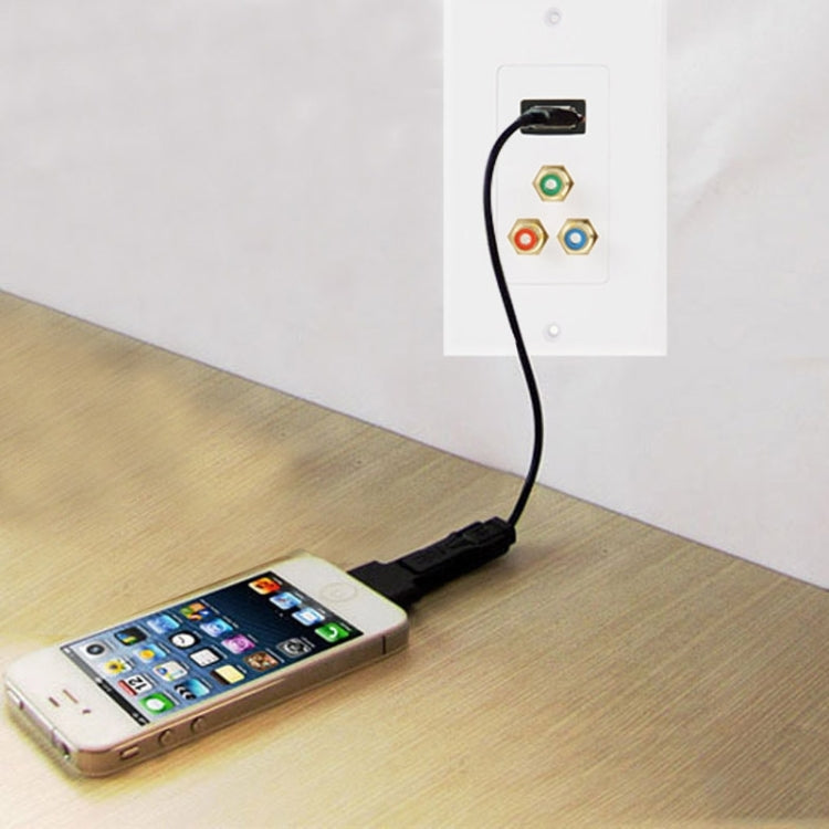 USB 2.0 Female Plug + 3 RCA Female Plugs Wall Plate Panel -  by PMC TechLife | Online Shopping South Africa | PMC TechLife | Buy Now Pay Later Mobicred