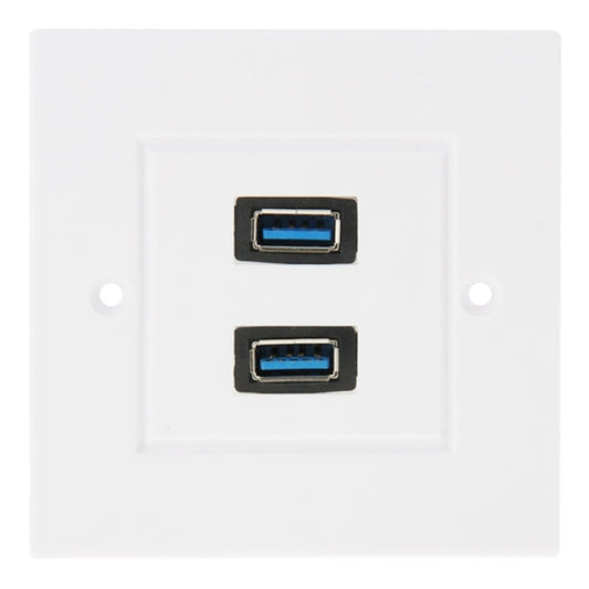 Dual USB 3.0 Female Plugs Home Wall Charger Plate Wall Plate Panel -  by PMC Jewellery | Online Shopping South Africa | PMC Jewellery | Buy Now Pay Later Mobicred