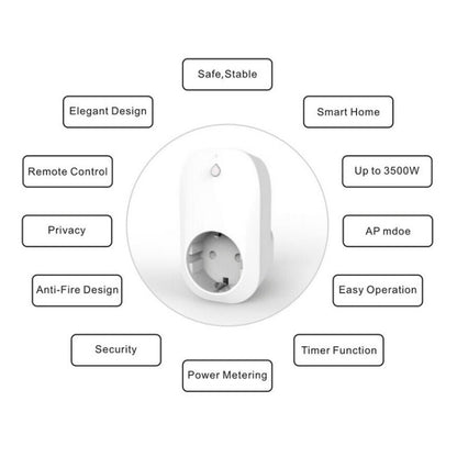 Portable Free APP Wi-Fi Home / Offices Automation Smart Wireless Power WiFi Plug, EU Plug(White) - Smart Socket by PMC Jewellery | Online Shopping South Africa | PMC Jewellery | Buy Now Pay Later Mobicred