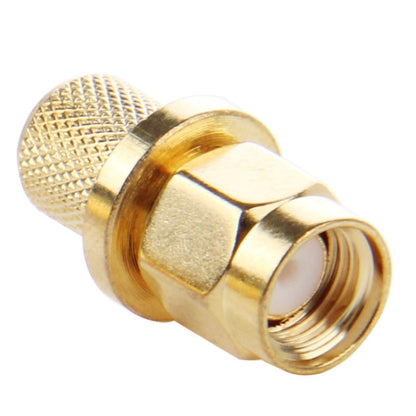 10 PCS Gold Plated SMA Male Plug Crimp RF Connector Adapter for RG58 / RG142 / LMR195 Cable - Connectors by PMC Jewellery | Online Shopping South Africa | PMC Jewellery | Buy Now Pay Later Mobicred