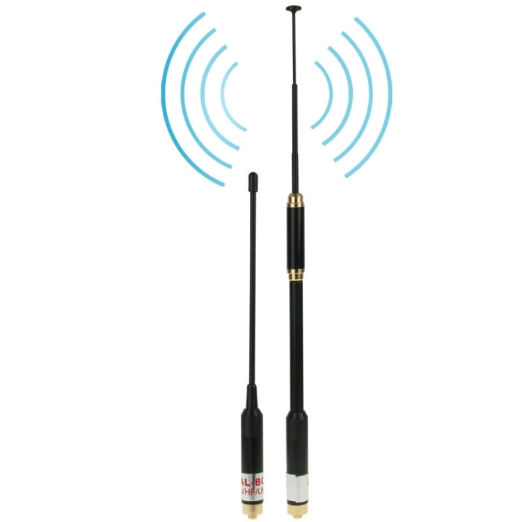 AL-800 Dual Band 144/430MHz High Gain SMA-F Telescopic Handheld Radio Dual Antenna for Walkie Talkie, Antenna Length: 22cm / 86cm - Antenna by PMC Jewellery | Online Shopping South Africa | PMC Jewellery | Buy Now Pay Later Mobicred