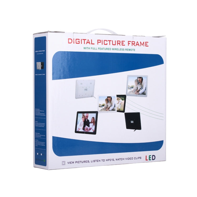 12.0 Inch LED Display Multi-media Digital Photo Frame with Holder / Music & Movie Player / Remote Control Function, Support USB / SD, Built in Stereo Speaker(Black) - 11 inch Below by PMC Jewellery | Online Shopping South Africa | PMC Jewellery | Buy Now Pay Later Mobicred