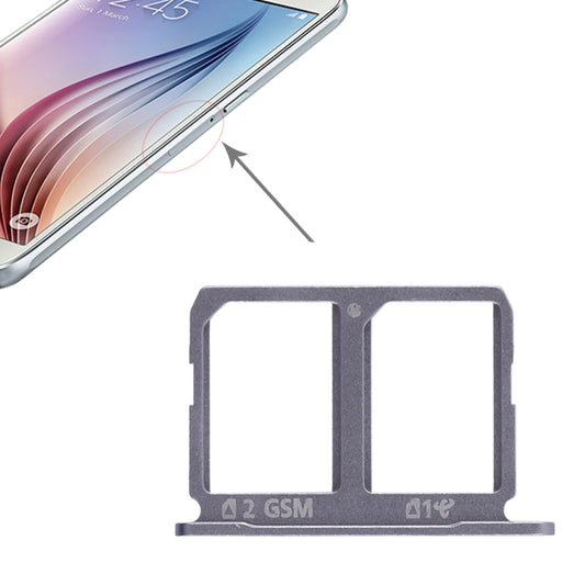 For Galaxy S6 2 SIM Card Tray (Grey) - Galaxy S Series Parts by PMC Jewellery | Online Shopping South Africa | PMC Jewellery | Buy Now Pay Later Mobicred