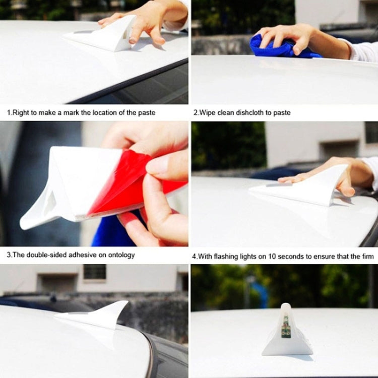 Solar Shark Fin High-positioned Alarm Light(Black) - Warning Lights by PMC TechLife | Online Shopping South Africa | PMC TechLife | Buy Now Pay Later Mobicred