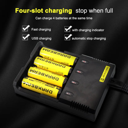 Universal Lithium Battery Charger for 26650 / 22650 / 18650 / 17670 / 18490 / 17500 / 17335 / 16340 / 14500 / 10440 (100V - 240V)(Black) - Charger & Converter by PMC Jewellery | Online Shopping South Africa | PMC Jewellery | Buy Now Pay Later Mobicred