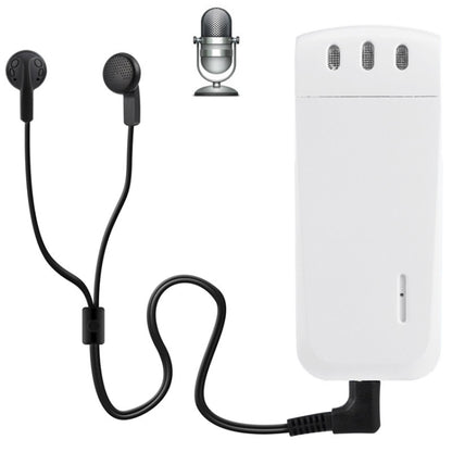 WR-16 Mini Professional 4GB Digital Voice Recorder with Belt Clip, Support WAV Recording Format(White) -  by PMC Jewellery | Online Shopping South Africa | PMC Jewellery | Buy Now Pay Later Mobicred