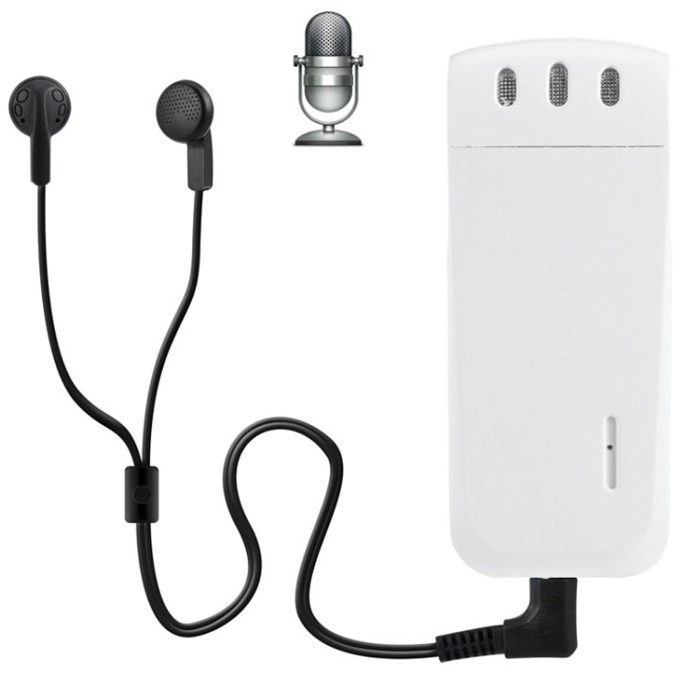 WR-16 Mini Professional 16GB Digital Voice Recorder with Belt Clip, Support WAV Recording Format(White) - Other Style by PMC Jewellery | Online Shopping South Africa | PMC Jewellery | Buy Now Pay Later Mobicred