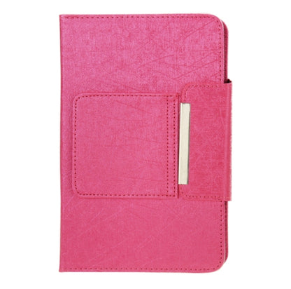 Universal Leather Tablet Case with Separable Bluetooth Keyboard and Holder for 7 inch Tablet PC(Magenta) - Universal Keyboard by PMC Jewellery | Online Shopping South Africa | PMC Jewellery