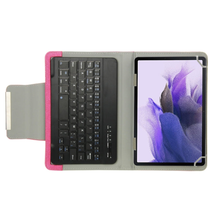 Universal Leather Tablet Case with Separable Bluetooth Keyboard and Holder for 7 inch Tablet PC(Magenta) - Universal Keyboard by PMC Jewellery | Online Shopping South Africa | PMC Jewellery