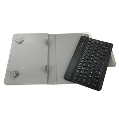 Universal Leather Tablet Case with Separable Bluetooth Keyboard and Holder for 7 inch Tablet PC(White) - Universal Keyboard by PMC Jewellery | Online Shopping South Africa | PMC Jewellery