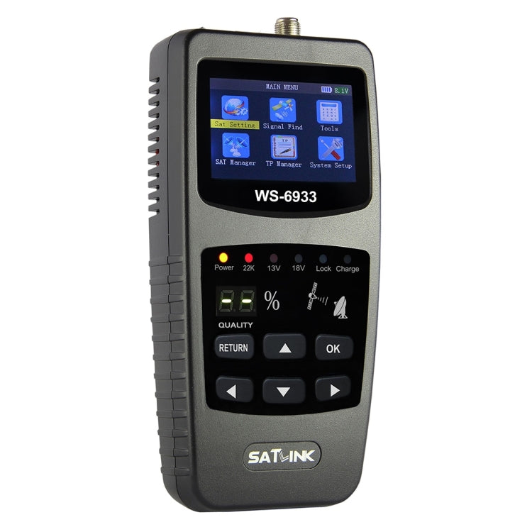 SATLINK WS6933 Portable Digital Satellite Finder Meter, 2.1 inch LCD Colour Screen, DVB-S2/S Signal Pointer(EU Plug) - Satellite Finder by PMC Jewellery | Online Shopping South Africa | PMC Jewellery | Buy Now Pay Later Mobicred