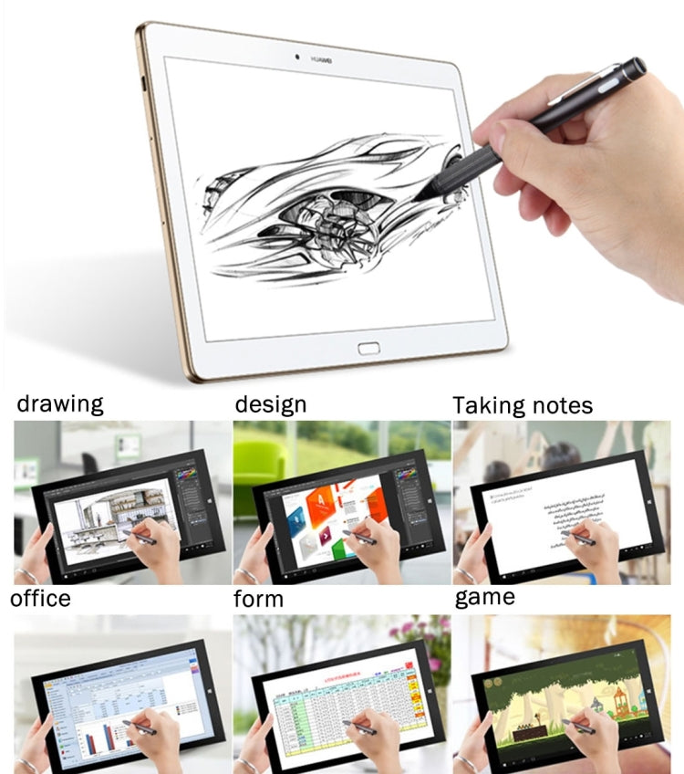 Universal Rechargeable Capacitive Touch Screen Stylus Pen with 2.3mm Superfine Metal Nib, For iPhone, iPad, Samsung, and Other Capacitive Touch Screen Smartphones or Tablet PC(Silver) - free shipping - PMc TechLife - Order now!