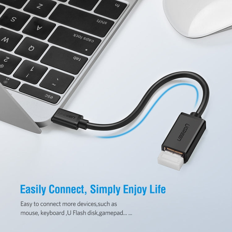 UGREEN 13cm USB 3.0 Female to USB-C / Type-C Male OTG Converter Adapter Cable (White) - OTG Adapter by UGREEN | Online Shopping South Africa | PMC Jewellery | Buy Now Pay Later Mobicred