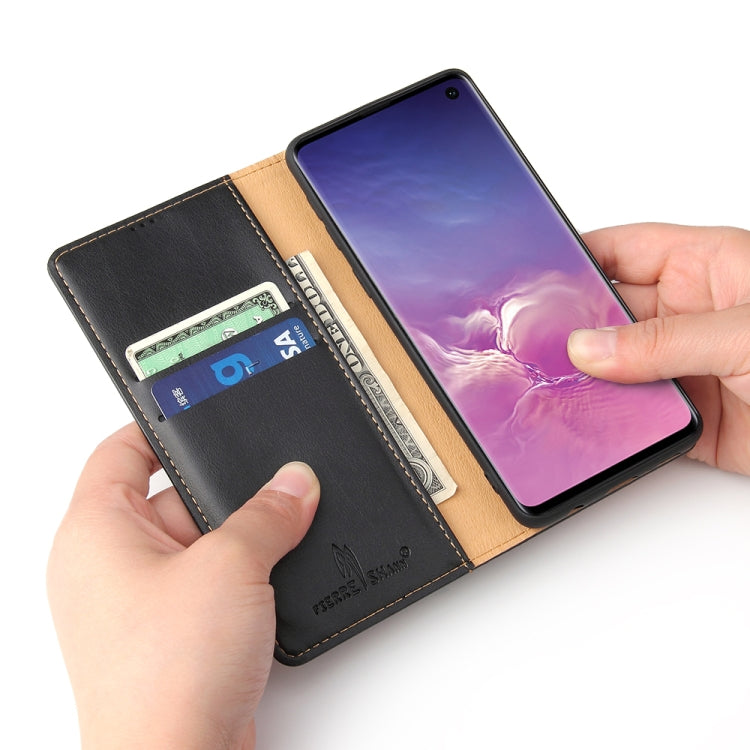 Horizontal Flip PU Leather Case for Galaxy S10+, with Holder & Card Slot & Wallet(Black) - Galaxy Phone Cases by PMC Jewellery | Online Shopping South Africa | PMC Jewellery