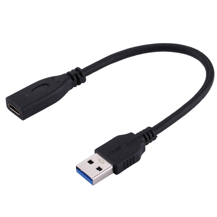 USB 3.0 Male to USB-C / Type-C 3.1 Female Adapter Cable, Cable Length: About 20cm(Black) - USB-C & Type-C Cable by PMC Jewellery | Online Shopping South Africa | PMC Jewellery | Buy Now Pay Later Mobicred