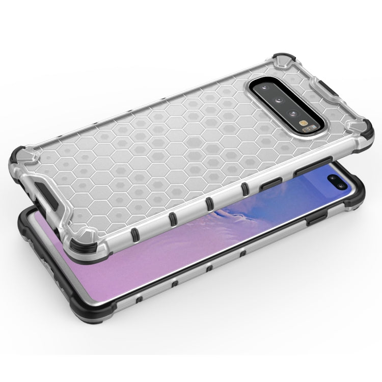Honeycomb Shockproof PC + TPU Case for Galaxy S10+ (Blue) - Galaxy Phone Cases by PMC TechLife | Online Shopping South Africa | PMC TechLife