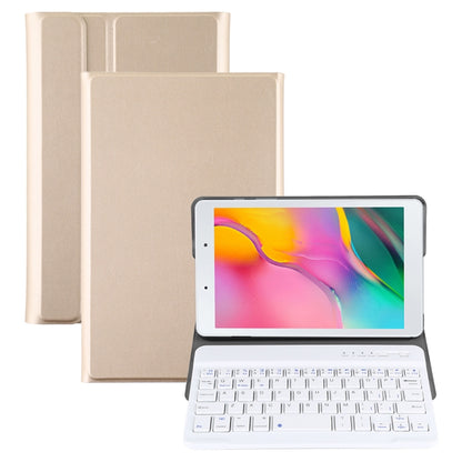 Ultra-thin Detachable Magnetic Bluetooth Keyboard Leather Tablet Case for Galaxy Tab A 8.0 2019 P200 / P205, with Holder(Gold) - Samsung Keyboard by PMC Jewellery | Online Shopping South Africa | PMC Jewellery