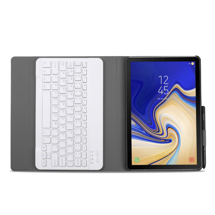 A720 Bluetooth 3.0 Ultra-thin Detachable Bluetooth Keyboard Leather Tablet Case + Leather Tablet Case for Samsung Galaxy Tab S5e T720, with Pen Slot & Holder(Rose Gold) - Samsung Keyboard by PMC Jewellery | Online Shopping South Africa | PMC Jewellery