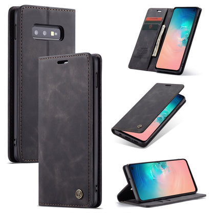 CaseMe-013 Multifunctional Retro Frosted Horizontal Flip Leather Case for Galaxy S10 E, with Card Slot & Holder & Wallet (Black) - Galaxy Phone Cases by CaseMe | Online Shopping South Africa | PMC Jewellery | Buy Now Pay Later Mobicred