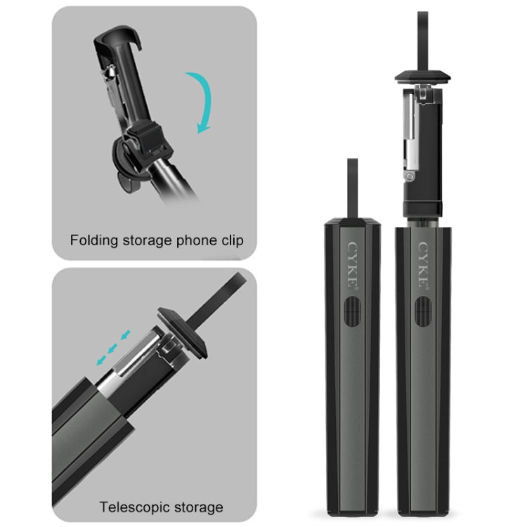 CYKE P9 Universal Stretchable Hidden One-piece Wireless Bluetooth Selfie Stick(Black) - Selfie Sticks by CYKE | Online Shopping South Africa | PMC Jewellery | Buy Now Pay Later Mobicred