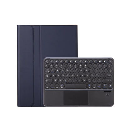 For iPad 10th Gen 10.9 2022 YA10B-A Lambskin Texture Bluetooth Touch Keyboard Leather Tablet Case with Pen Slot(Dark Blue) - Universal by PMC Jewellery | Online Shopping South Africa | PMC Jewellery