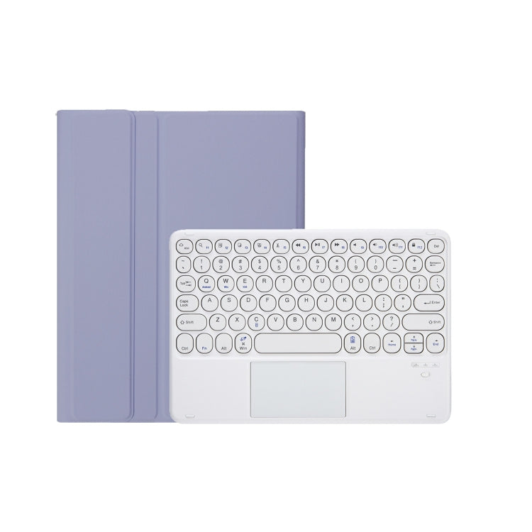 For iPad 10th Gen 10.9 2022 YA10B-A Lambskin Texture Bluetooth Touch Keyboard Leather Tablet Case with Pen Slot (Purple) - Universal by PMC Jewellery | Online Shopping South Africa | PMC Jewellery