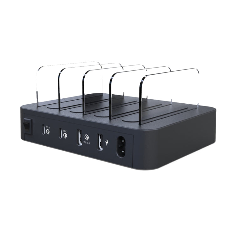 45W PD USB-C / Type-C + 18W PD USB-C / Type-C + 18W QC 3.0 USB + USB Ports Smart Charger with Detachable Bezel, US Plug - Multifunction Charger by PMC Jewellery | Online Shopping South Africa | PMC Jewellery | Buy Now Pay Later Mobicred