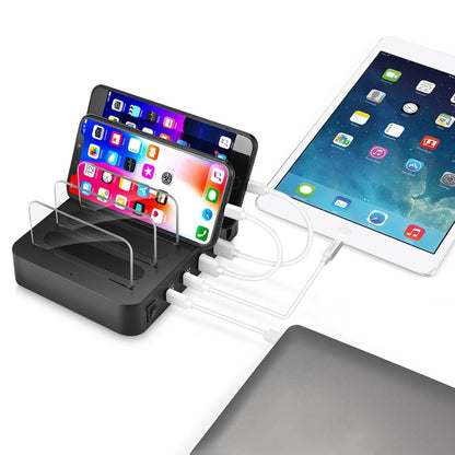 45W PD USB-C / Type-C + 18W PD USB-C / Type-C + 18W QC 3.0 USB + USB Ports Smart Charger with Detachable Bezel, US Plug - Multifunction Charger by PMC Jewellery | Online Shopping South Africa | PMC Jewellery | Buy Now Pay Later Mobicred