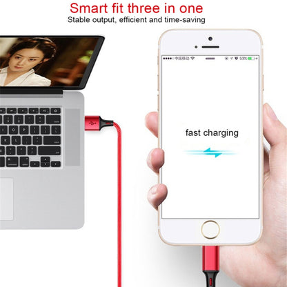 For iPhone / Apple Watch 3 In 1 8 Pin + Type-C / USB-C + Magnetic Charging Base Multi-function Charging Cable, Length: 1m(Black) - Multifunction Cable by PMC Jewellery | Online Shopping South Africa | PMC Jewellery | Buy Now Pay Later Mobicred