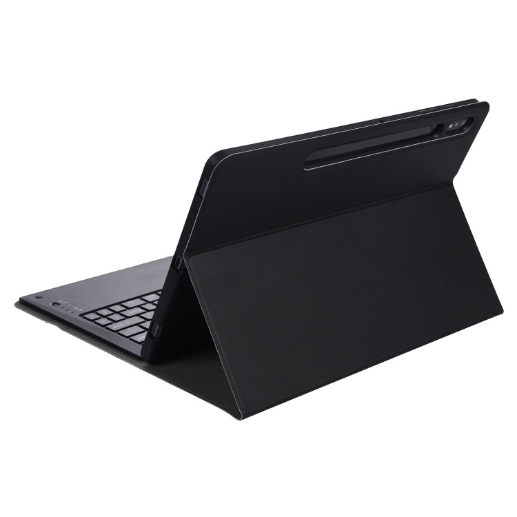 A970B Detachable Bluetooth Keyboard Ultrathin Horizontal Flip Leather Tablet Case with Pen Slot for Samsung Galaxy Tab S7 FE T730 / T736 / S7+ T970 / T975 / T976(Black) - Samsung Keyboard by PMC Jewellery | Online Shopping South Africa | PMC Jewellery