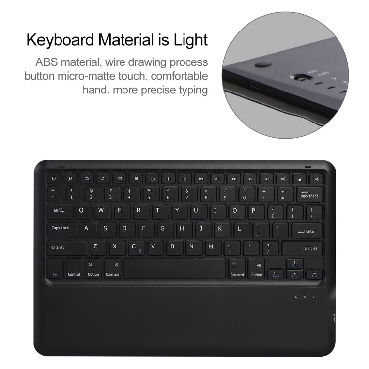 A970B Detachable Bluetooth Keyboard Ultrathin Horizontal Flip Leather Tablet Case with Pen Slot for Samsung Galaxy Tab S7 FE T730 / T736 / S7+ T970 / T975 / T976(Black) - Samsung Keyboard by PMC Jewellery | Online Shopping South Africa | PMC Jewellery