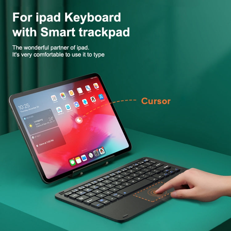 HB119B 10 inch Universal Tablet Wireless Bluetooth Keyboard with Touch Panel (Dark Green) - Universal Keyboard by PMC Jewellery | Online Shopping South Africa | PMC Jewellery