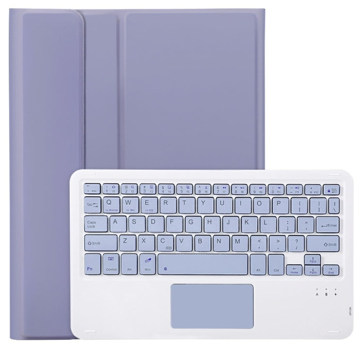 For iPad 10th Gen 10.9 2022 A10B-A Lambskin Texture Bluetooth Touch Keyboard Leather Tablet Case with Pen Slot (Purple) - Universal by PMC Jewellery | Online Shopping South Africa | PMC Jewellery