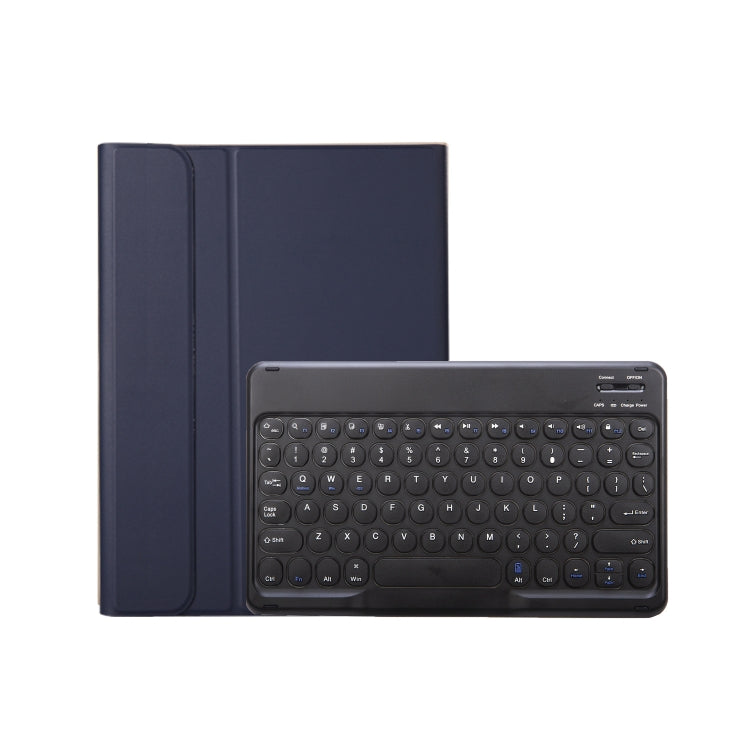 For iPad 10th Gen 10.9 2022 YA10B Lambskin Texture Bluetooth Keyboard Leather Tablet Case with Pen Slot(Dark Blue) - Universal by PMC Jewellery | Online Shopping South Africa | PMC Jewellery