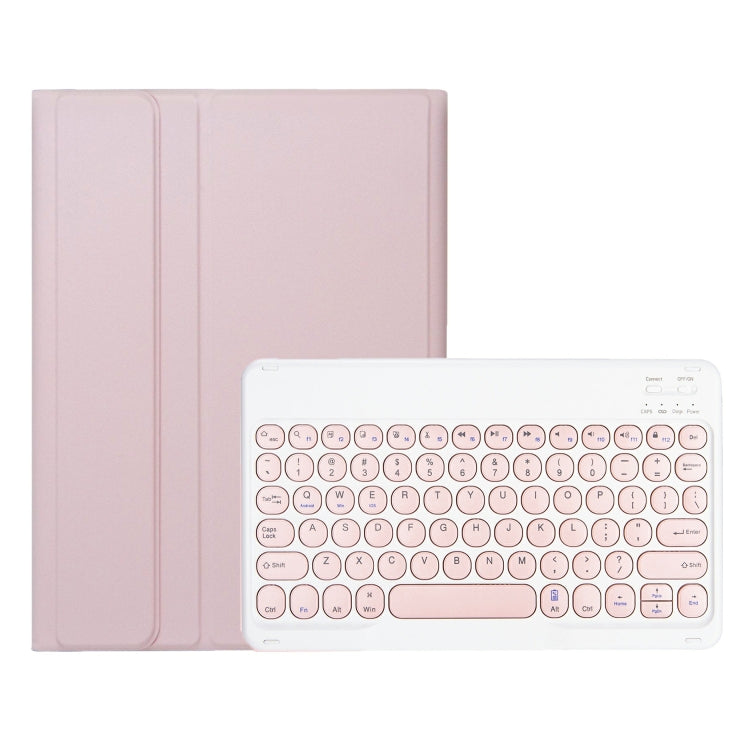 For iPad 10th Gen 10.9 2022 YA10B Lambskin Texture Bluetooth Keyboard Leather Tablet Case with Pen Slot (Pink) - Universal by PMC Jewellery | Online Shopping South Africa | PMC Jewellery