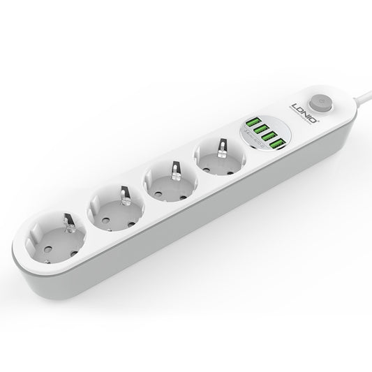 LDNIO SE4432 4 x USB Ports Multi-function Travel Home Office Non-slip Socket, Cable Length: 2m, EU Plug - Extension Socket by LDNIO | Online Shopping South Africa | PMC Jewellery | Buy Now Pay Later Mobicred