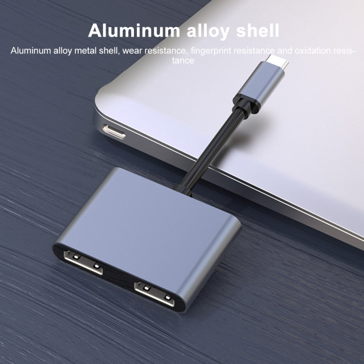 4 in 1 Multifunction USB-C / Type-C to PD USB-C / Type-C +USB 3.0+Dual HDMI HUB Docking Station (White) - USB HUB by PMC Jewellery | Online Shopping South Africa | PMC Jewellery | Buy Now Pay Later Mobicred